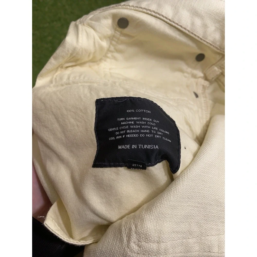 Vintage Polo Ralph Lauren Jeans Mens 36x32 Slim Low Style Ivory Cream White